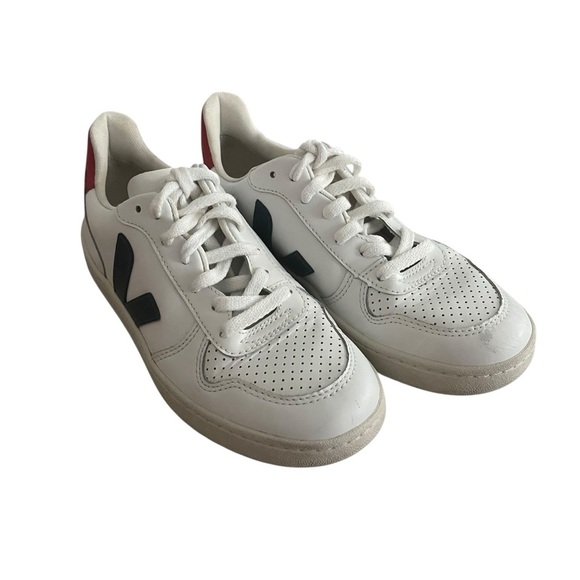 Veja Women's White and Black Sneakers Women Size 7 - Picture 4 of 10